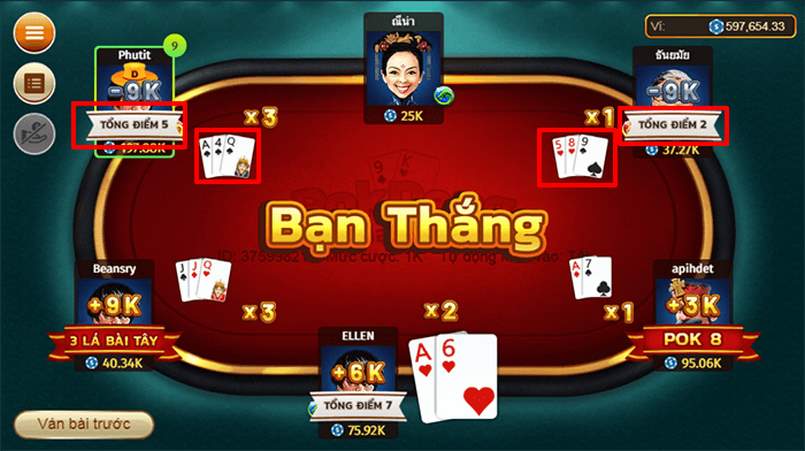 Một số nét chung về các cách chơi Royal Pok Deng